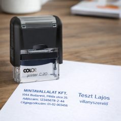   Céges névbélyegző 4 soros Colop C20 - lenyomat: 38 × 14 mm                                                                           