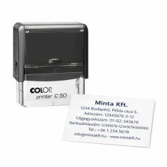   Céges névbélyegző 7 soros Colop C50 - lenyomat: 69 x 30 mm                                                                             