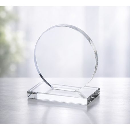 Kör alakú üvegdísz egyedi gravírozással - Contest 11 cm