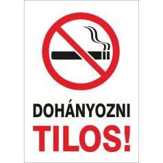 Dohányozni tilos tábla