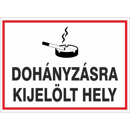 Dohányzásra kijelölt hely