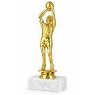 Kosárlabda díj - arany kosárlabdás figura márványon