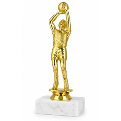 Kosárlabda díj - arany kosárlabdás figura márványon