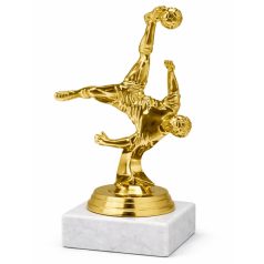 Gólkirály díj F230 - ollózó focis figura márvánnyal