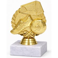 Gólkirály arany szobor márványon - futball figura 