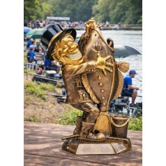 Cilinderes Horgász szobor – Horgászverseny Díj 29 cm