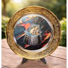 Halászléfőző verseny díj - díszes tányér állvánnyal 23 cm