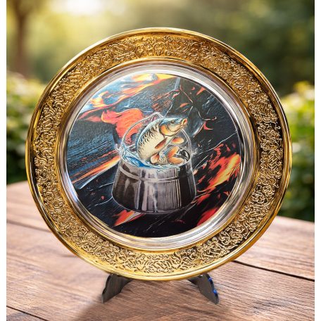 Halászléfőző verseny díj egyedi tálca 