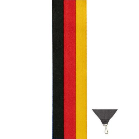 FEKETE-PIROS-SÁRGA szalag - német 2,2 cm