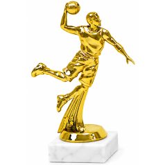 Kosárlabda figura márványon - arany MVP díj 15,5 cm