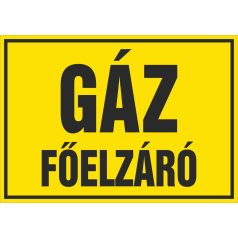 Gáz főelzáró tábla