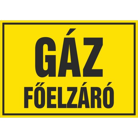 Gáz főelzáró tábla