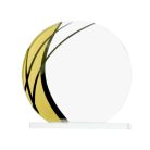 Gravírozható üvegdísz - Gillian arany díszítéssel 19cm, vtg: 10mm,  dobozzal