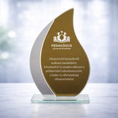   Arany színű gravírozható üvegdísz - Goldie 15,5cm, vtg: 4mm 