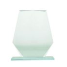 Gravírozható üvegdísz ajándék díszdobozban - JENNIFER 3 üvegdíj  17 x 20 cm