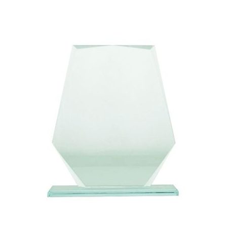 Gravírozható üvegdísz ajándék díszdobozban - JENNIFER 3 üvegdíj  17 x 20 cm