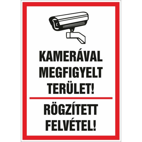 Kamerával megfigyelt terület! Rögzített felvétel!