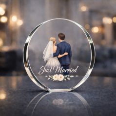 Feliratozható üvegdísz díszdobozban - KATI-3 15,5 cm