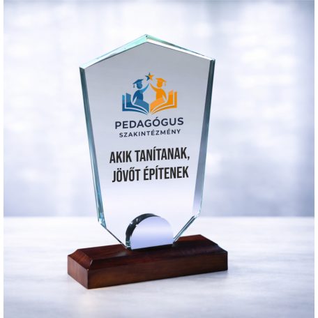 Gravírozható üvegdísz - LILLA2 24 cm dobozzal