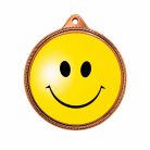 Smiley bronzérem 5 cm – fém érem smiley motívummal