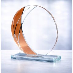 Gravírozható üvegdísz - MAJA1  17 cm bronz