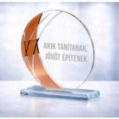 Gravírozható üvegdísz - MAJA1  17 cm bronz