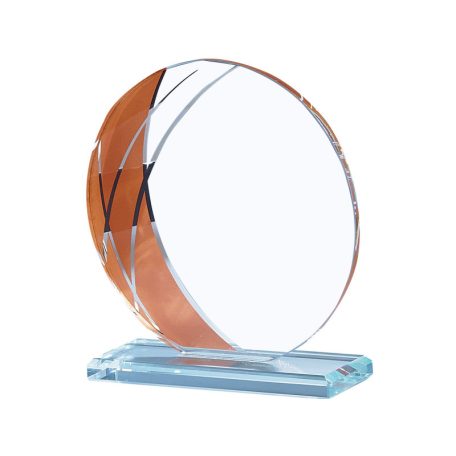 Gravírozható üvegdísz - MAJA1  17 cm bronz