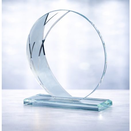 Gravírozható üvegdísz - MAJA2 19 cm  ezüst