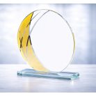 Gravírozható üvegdísz - Maja3 21 cm  arany