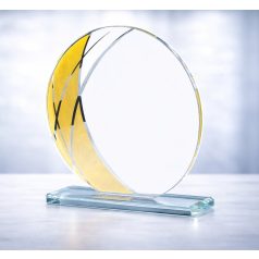 Gravírozható üvegdísz - Maja3 21 cm  arany