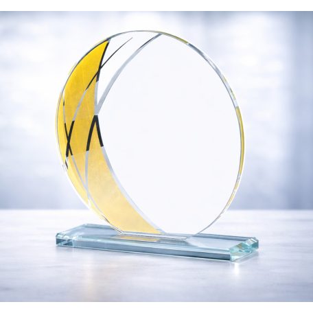 Gravírozható üvegdísz - Maja3 21 cm  arany