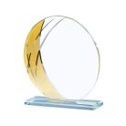 Gravírozható üvegdísz - Maja3 21 cm  arany