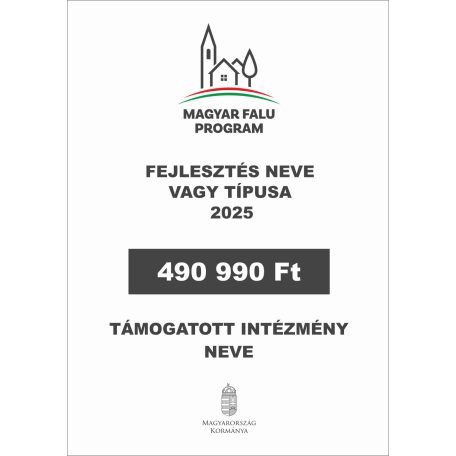 Magyar Falu Program tábla