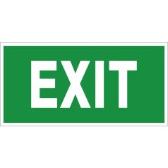 Menekülési útvonal, EXIT kijárat tábla