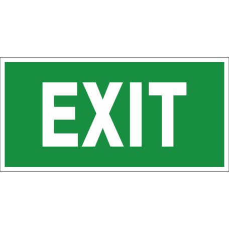 Menekülési útvonal, EXIT kijárat tábla