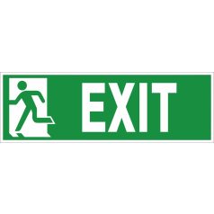 Menekülési útvonal, EXIT kijárat tábla (balra)