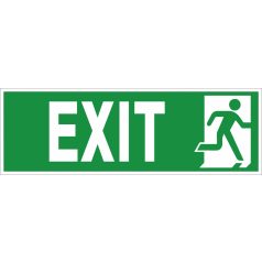 Menekülési útvonal, EXIT kijárat tábla (jobbra)