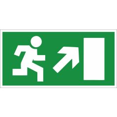 Menekülési útvonal, kijárat tábla (jobbra fel)