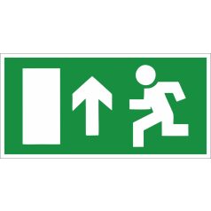 Menekülési útvonal, kijárat tábla (balra fel)