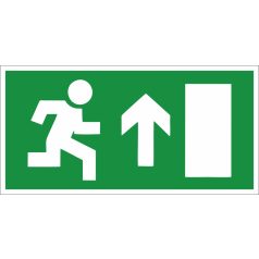 Menekülési útvonal, kijárat tábla (jobbra fel)