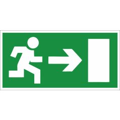 Menekülési útvonal, kijárat tábla (jobbra)