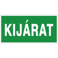 Menekülési útvonal, kijárat tábla