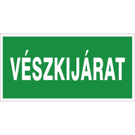 Menekülési útvonal, vészkijárat tábla