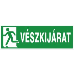 Menekülési útvonal, vészkijárat tábla (balra)