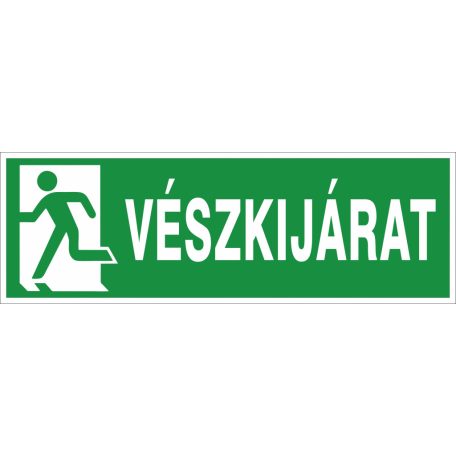 Menekülési útvonal, vészkijárat tábla (balra)
