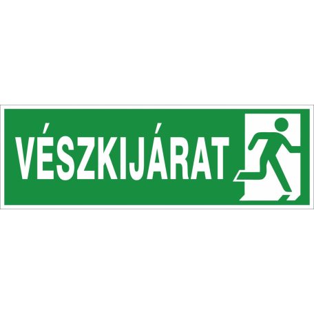 Menekülési útvonal, vészkijárat tábla (jobbra)