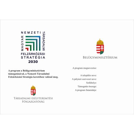 Magyar Nemzeti Társadalmi Felzárkózási Stratégia 2030 tábla