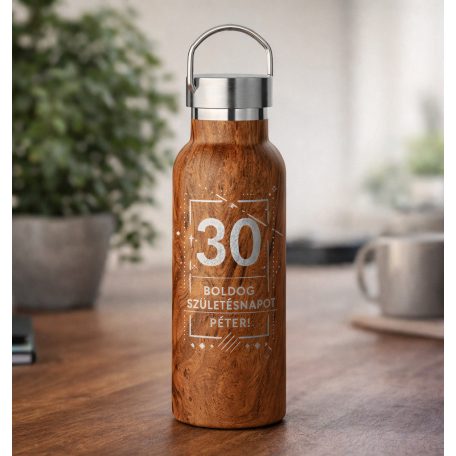 Gravírozható duplafalú termoszpalack, 500 ml