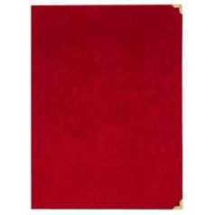 OKLEVÉLTARTÓ A/4 méretben, piros velúr borítással