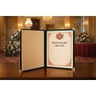 OKLEVÉLTARTÓ A/4 méret, zöld velúr borítással  